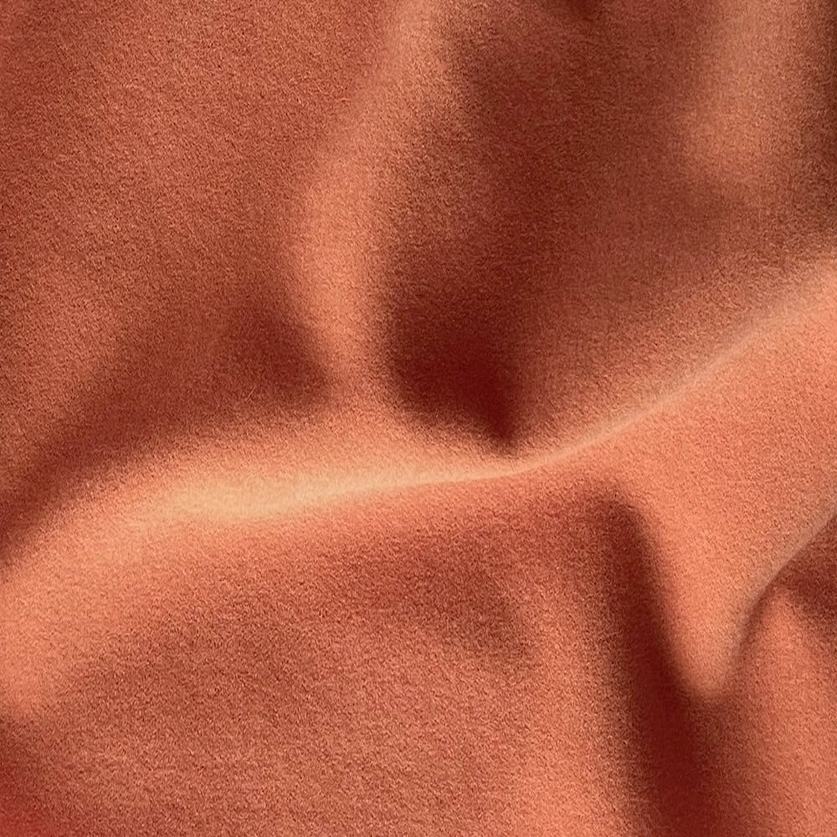 Lighter-Weight Ripe CantalopeWool Melton Coating (Made in Italy)