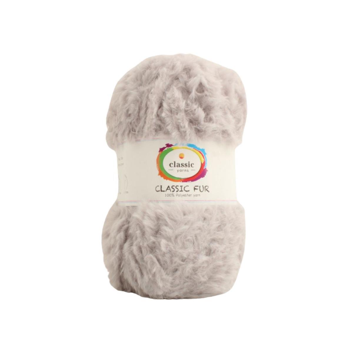 WOOL CLASSIC FUR PLAIN 100G L/GREY 13