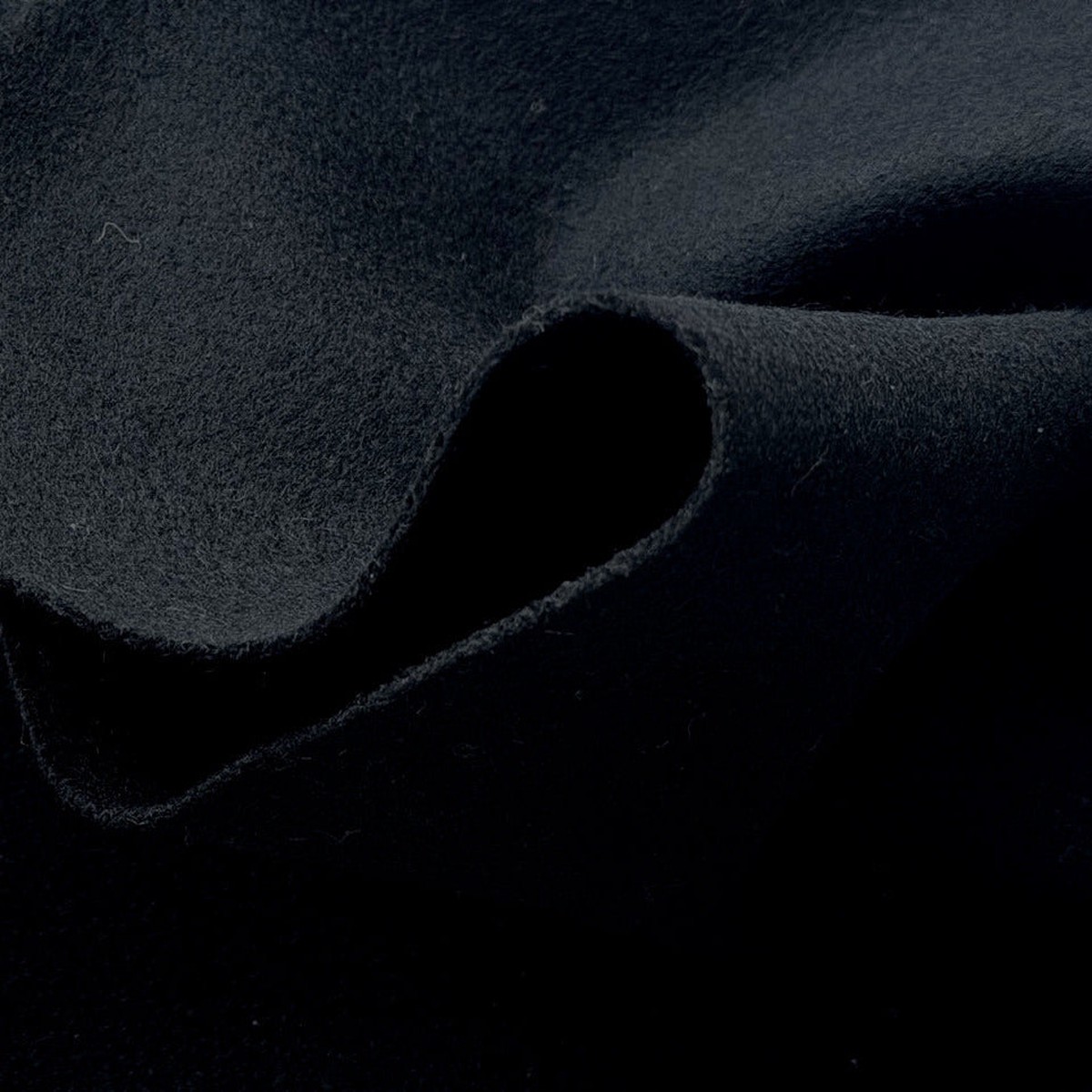 Fire Retardant Onyx Stiffer Wool Melton Coating (Made in Italy)