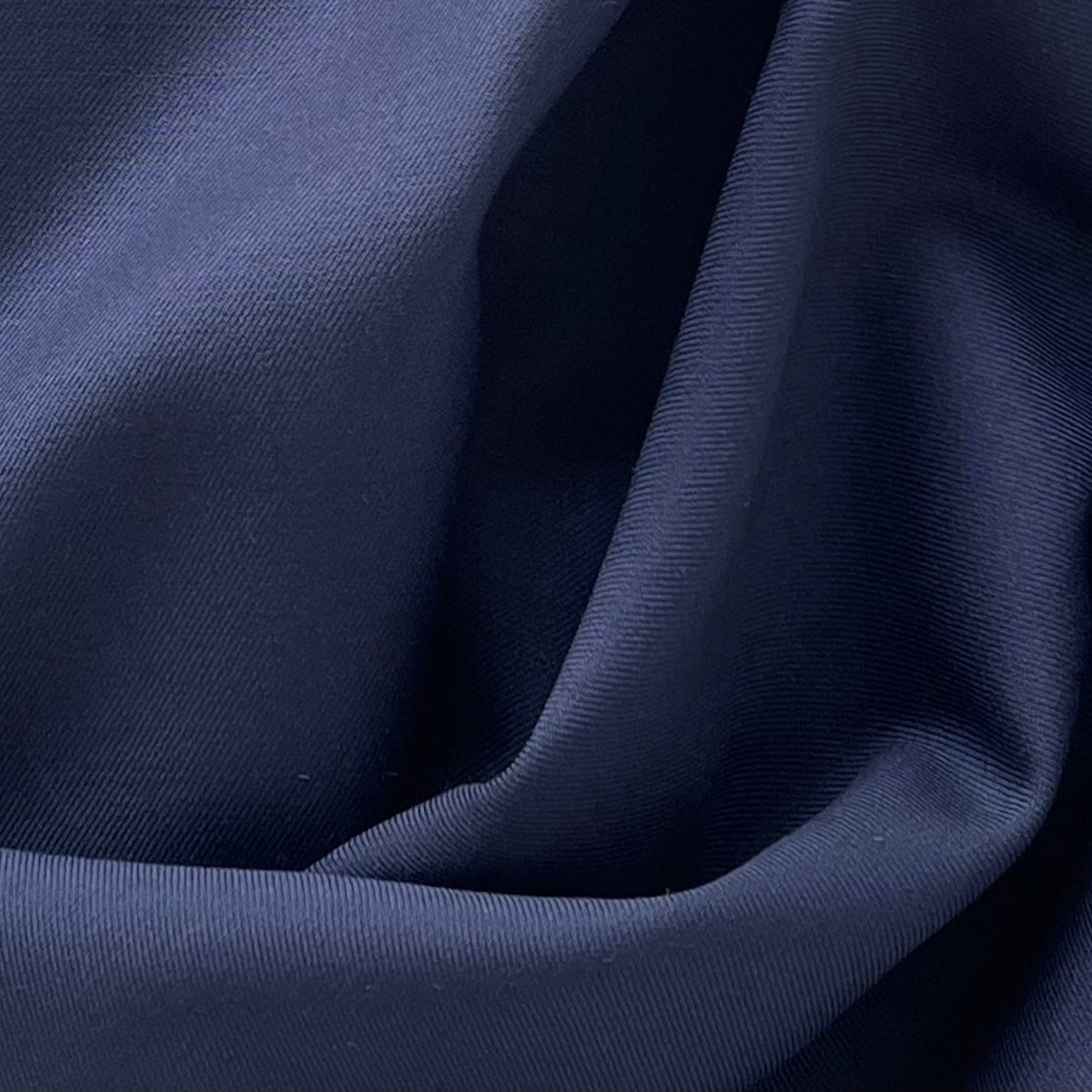Lighter-Weight Classic Navy Selvedged Super 150s Wool Twill (Made in Italy)
