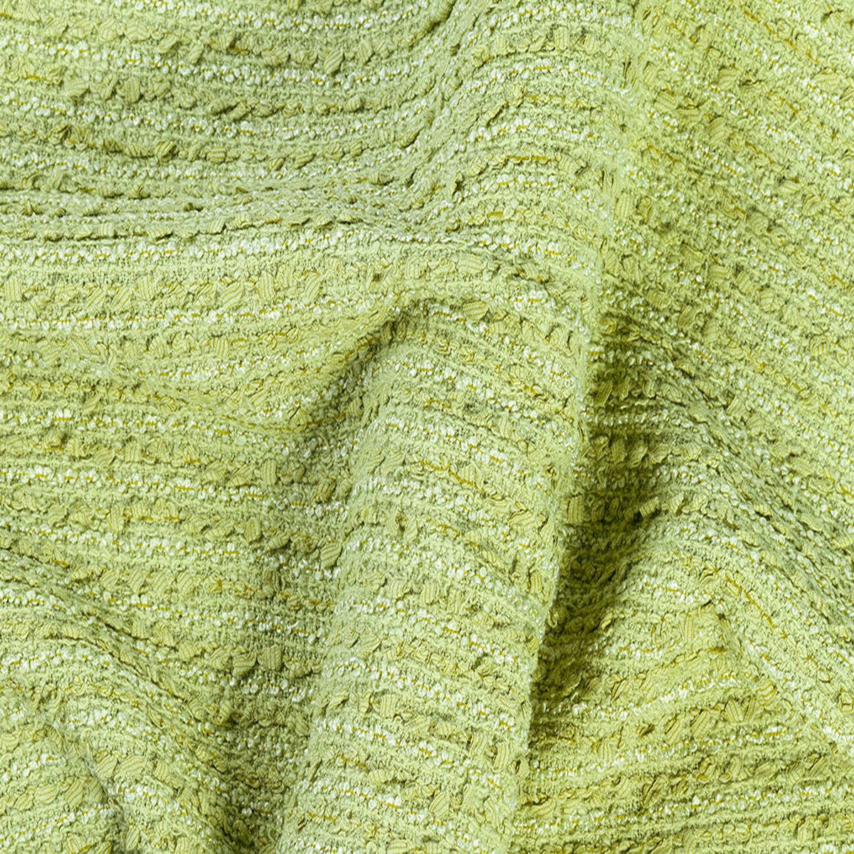 Willow Green Cotton Blend Boucl (Made in Italy)