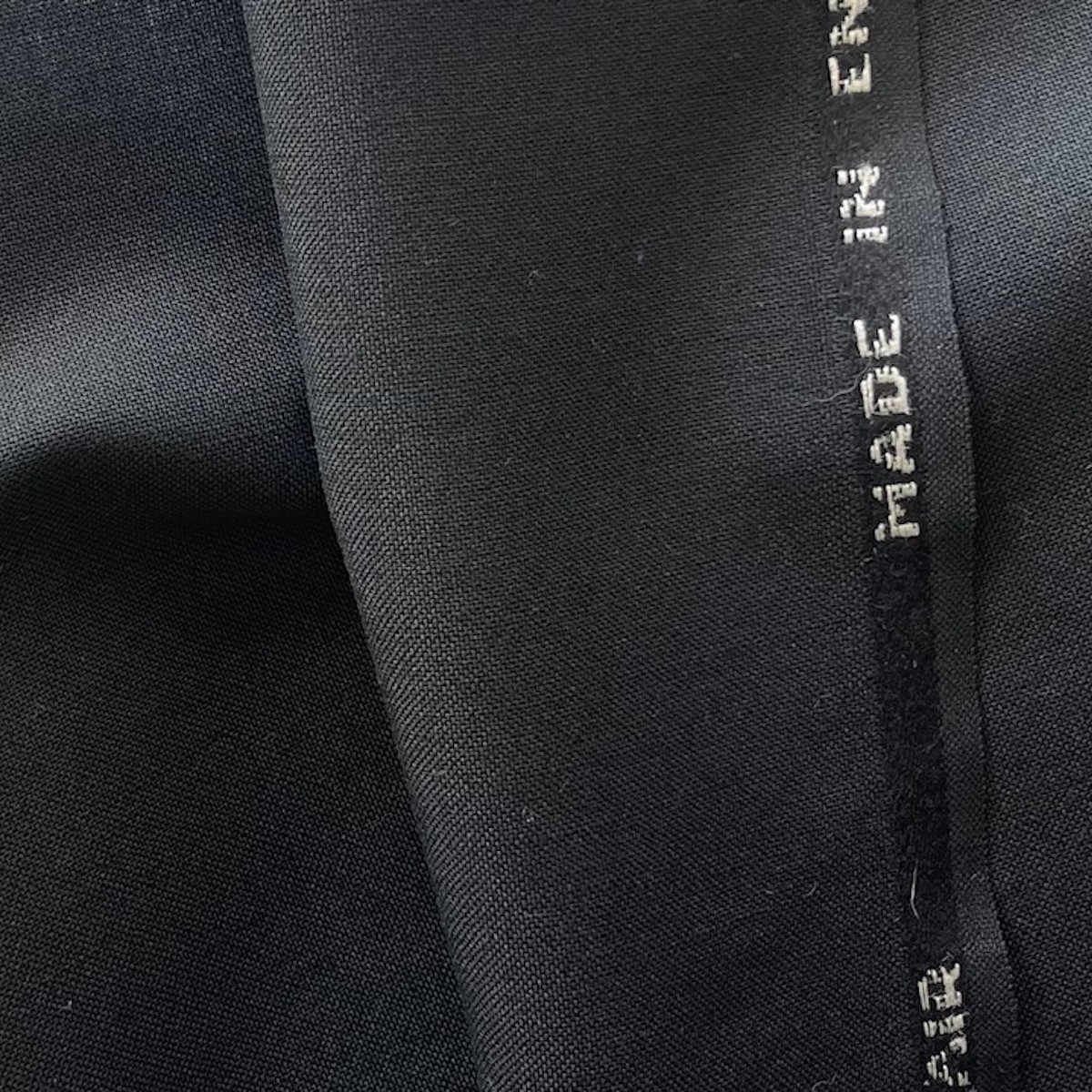 Dormeuil Off-Black Selvedged Tonik Wool & Mohair Suiting (Made in England)