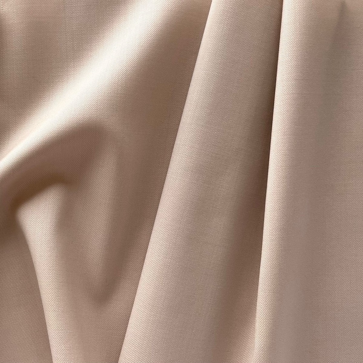 Lighter-Weight Bisque Stretch Wool Twill (Made in Italy)