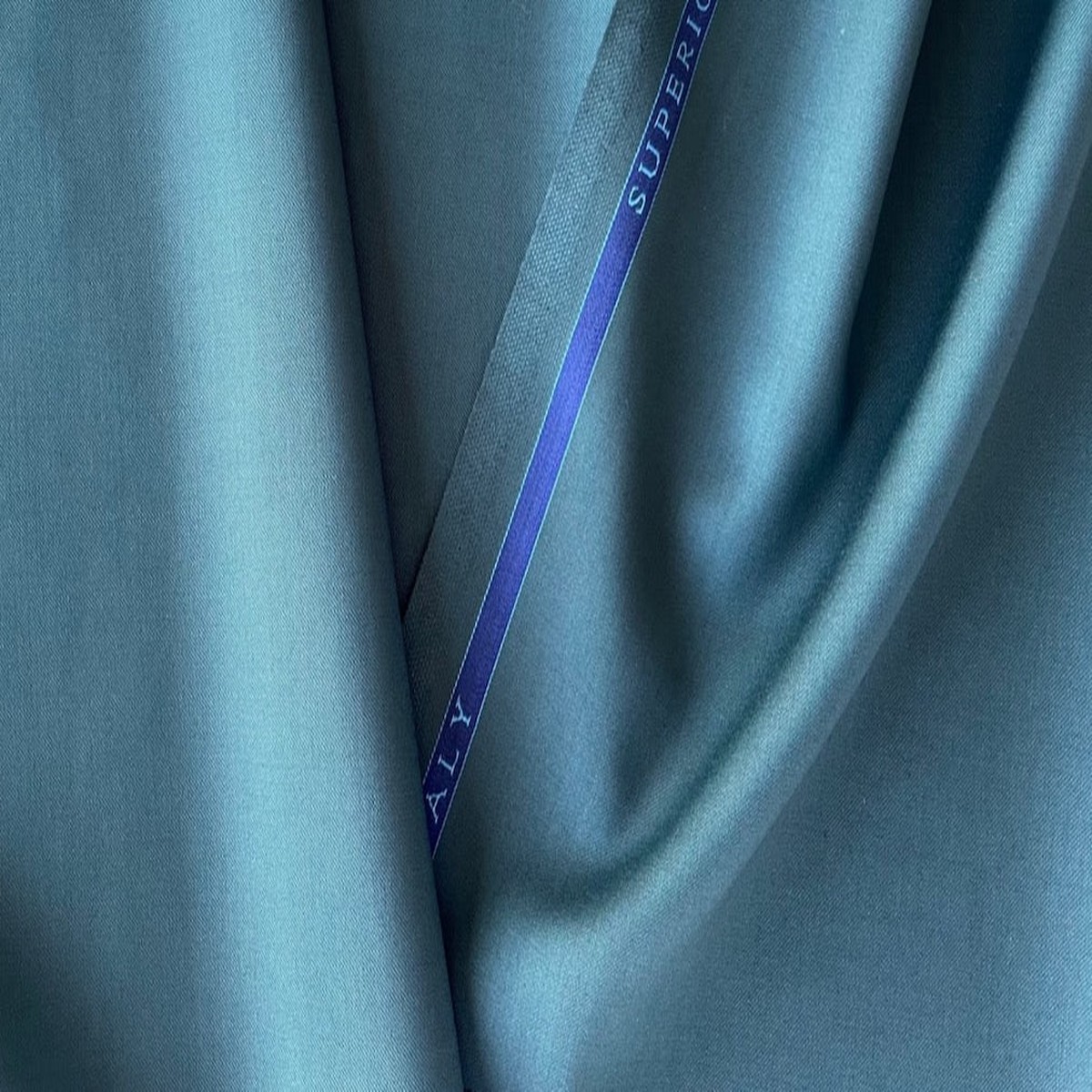 Piney Teal Selvedged 180s Wool Suiting (Made in Italy)
