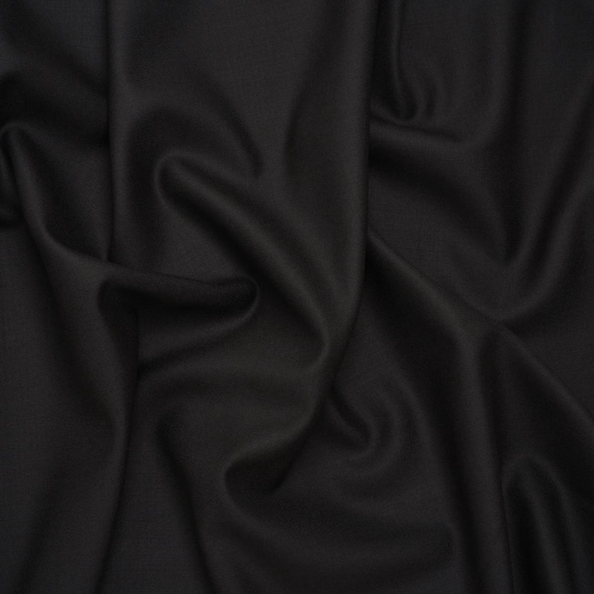 Super 120 Virgin Wool Suiting Made in Italy - Black