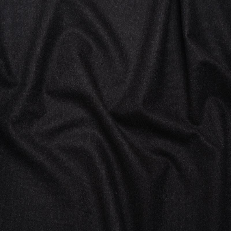 Super 130 Wool Suiting Made in Italy - Black and Navy Heathered - Deadstock