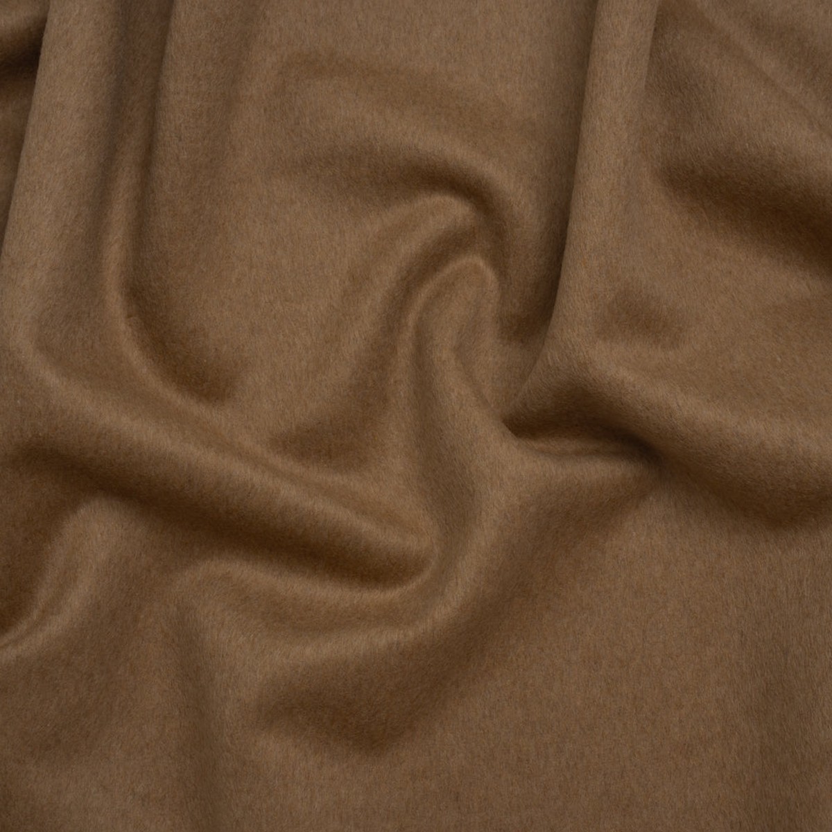 Brushed Wool Blend Coating - Tan - Deadstock