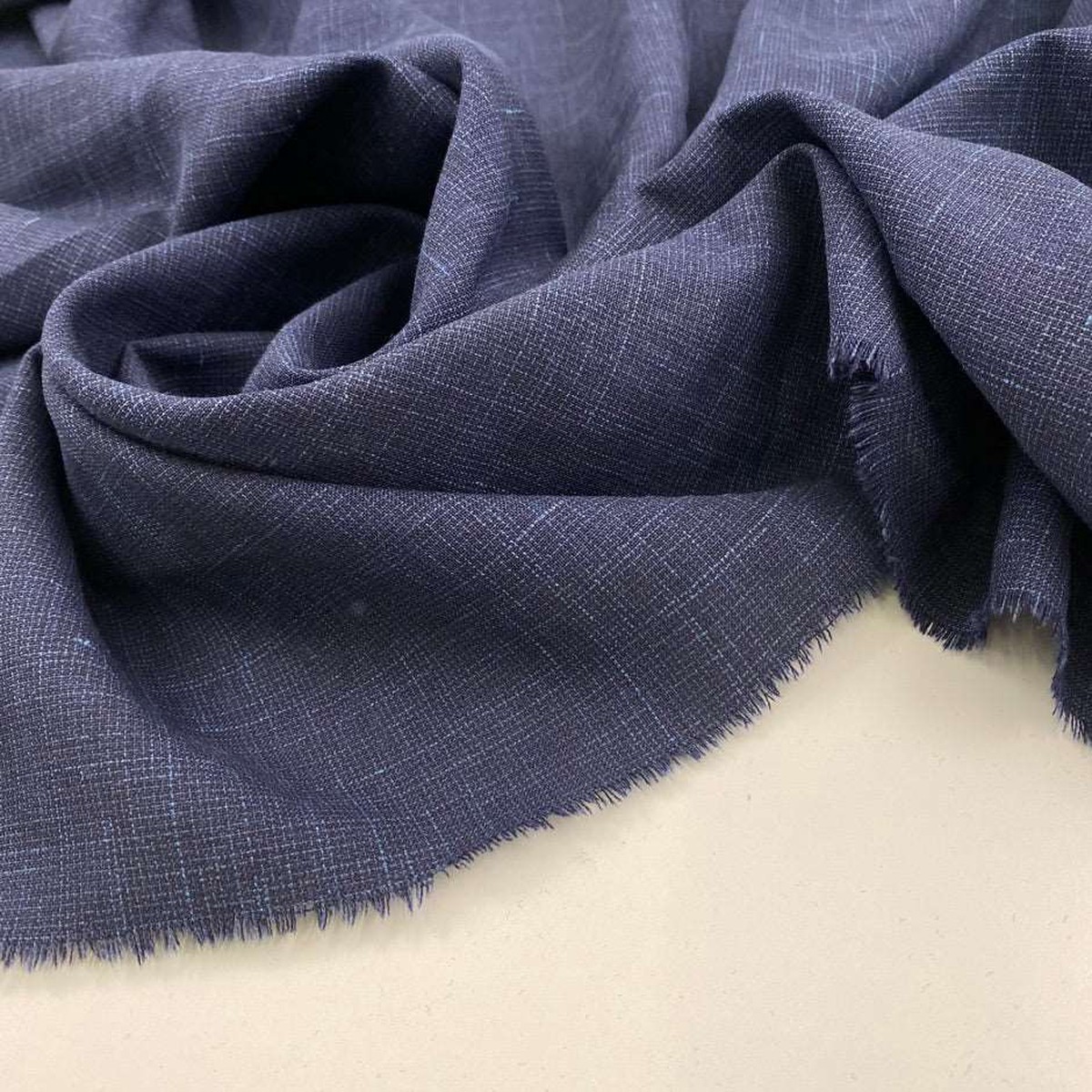Fresh Blue And Blue Melange Wool