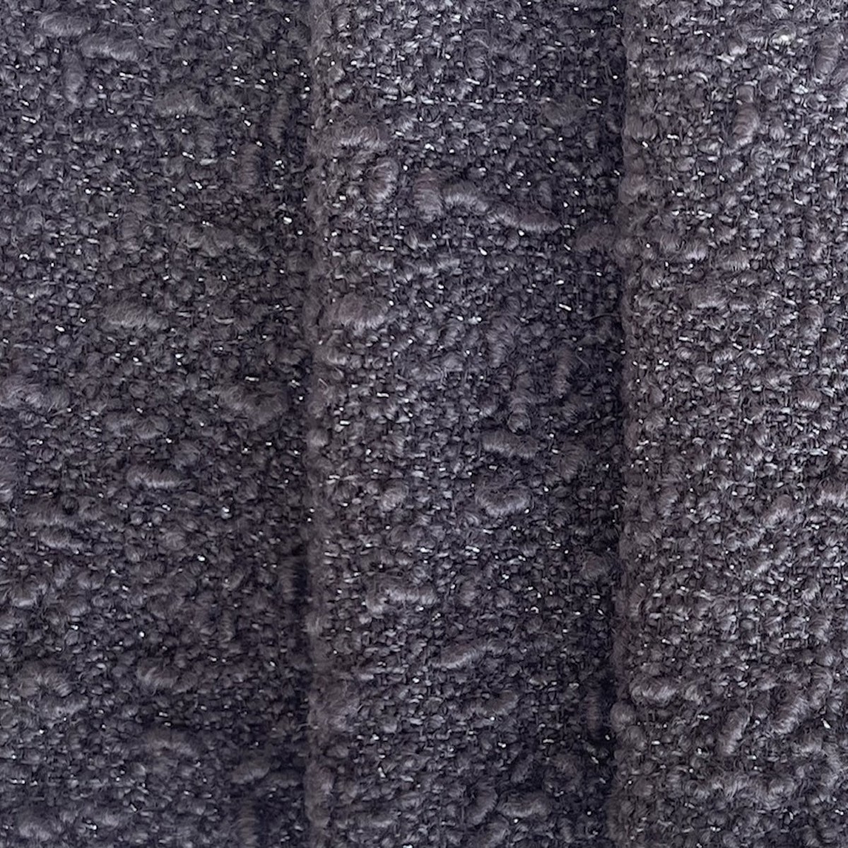 Mid-Weight Graphite Fog & Gold Metallic Wool Blend Boucl (Made in Italy)