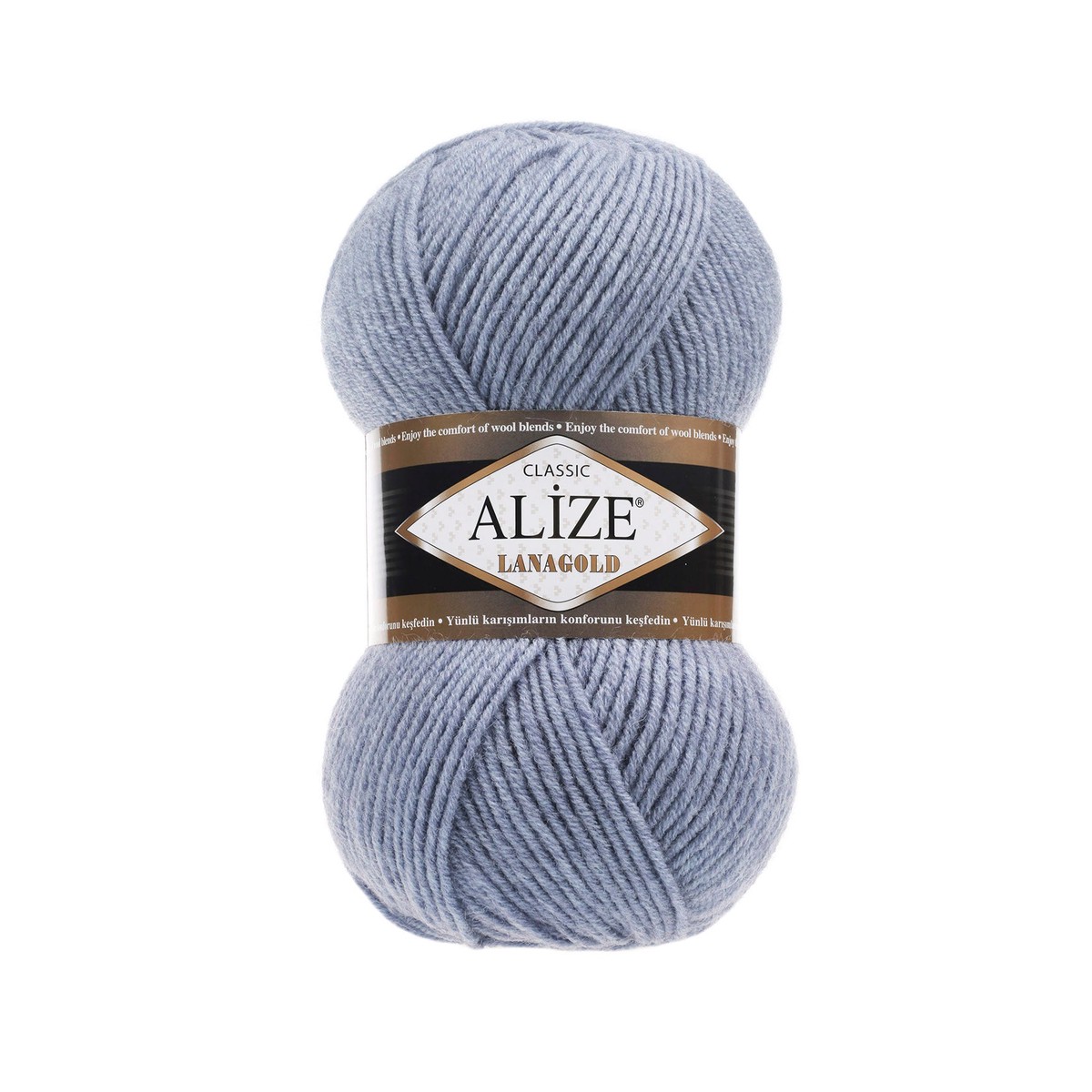 Alize Lanagold Classic Wool Yarn, Light Denim Melange - 221