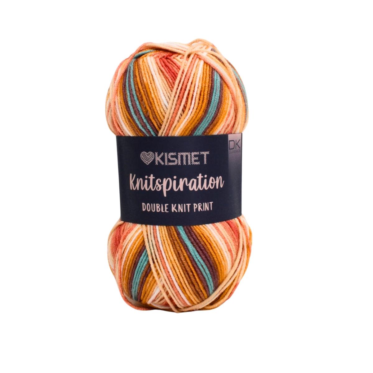 Knitspiration Double Knit Print 100g Salmon A