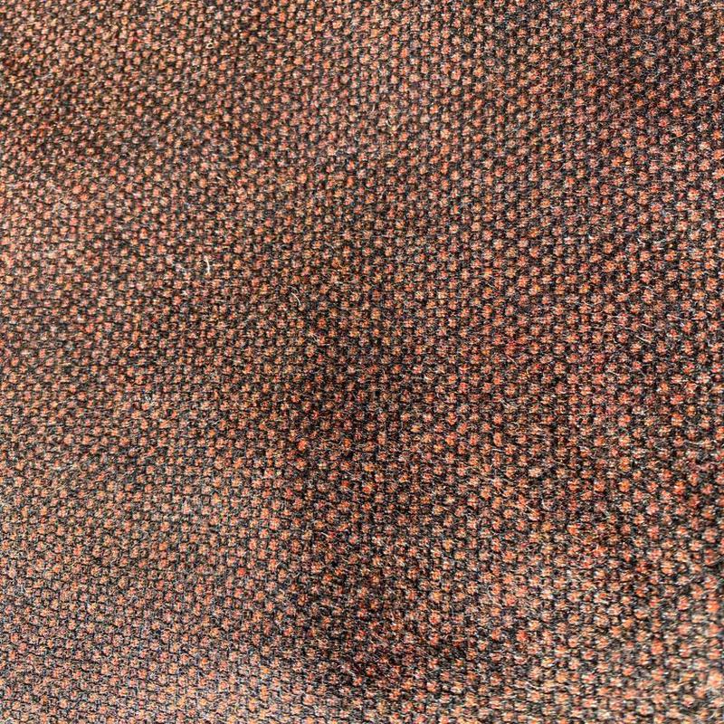 Orange and Black 100% Pure Wool Tweed 34cm x 24cm