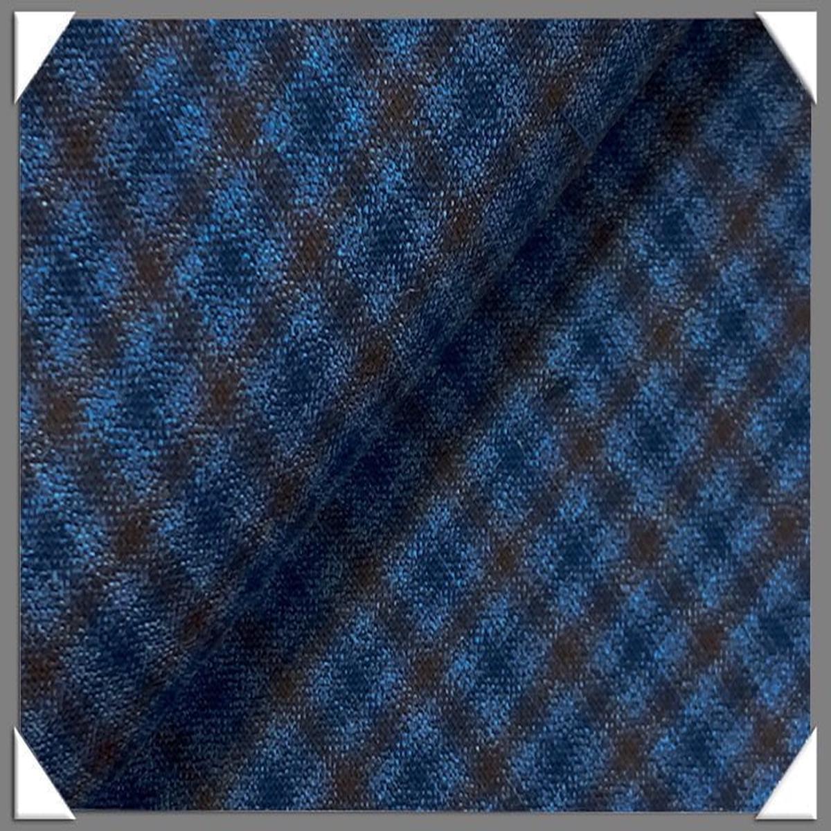 Style #7579 Blue Italian Wool Fabric - Silk/Wool Blend, Blue, 58/60" Width