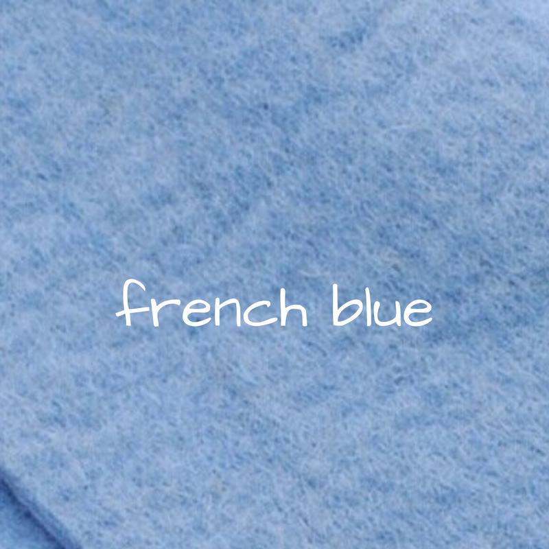 Thick Handmade 100% Wool Felt - French Blue