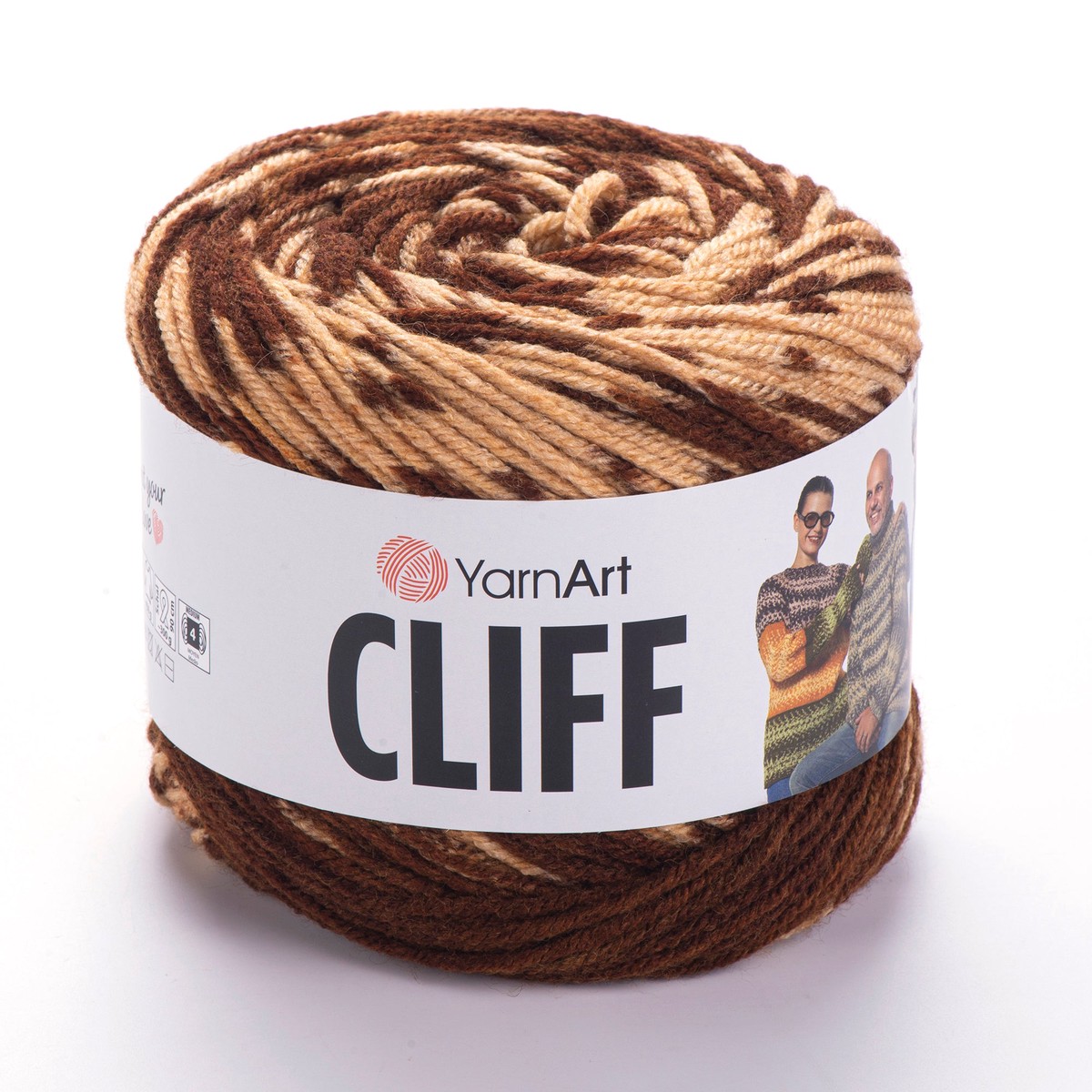 YarnArt Cliff Wool Blend 150 Gr Yarn, Variegated - 8313