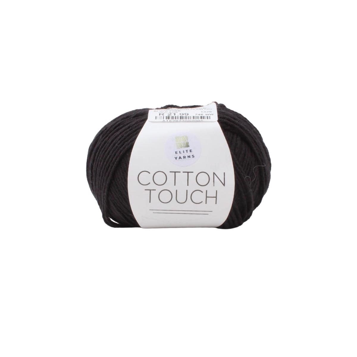 COTTON TOUCH PLAIN 50G BLACK COL 1329