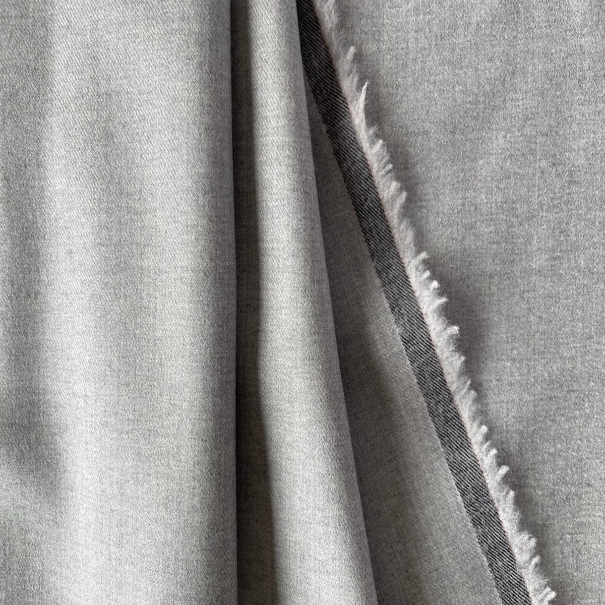 Lighter-Weight Pearly Greige StretchWool Flannel (Made in Italy)