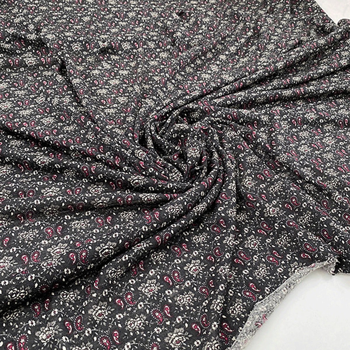 Soft printed and stretchy Wool, Polyester Jersey