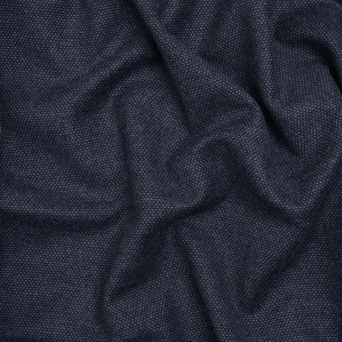 Wool Woven - Blue and Charcoal - Deadstock