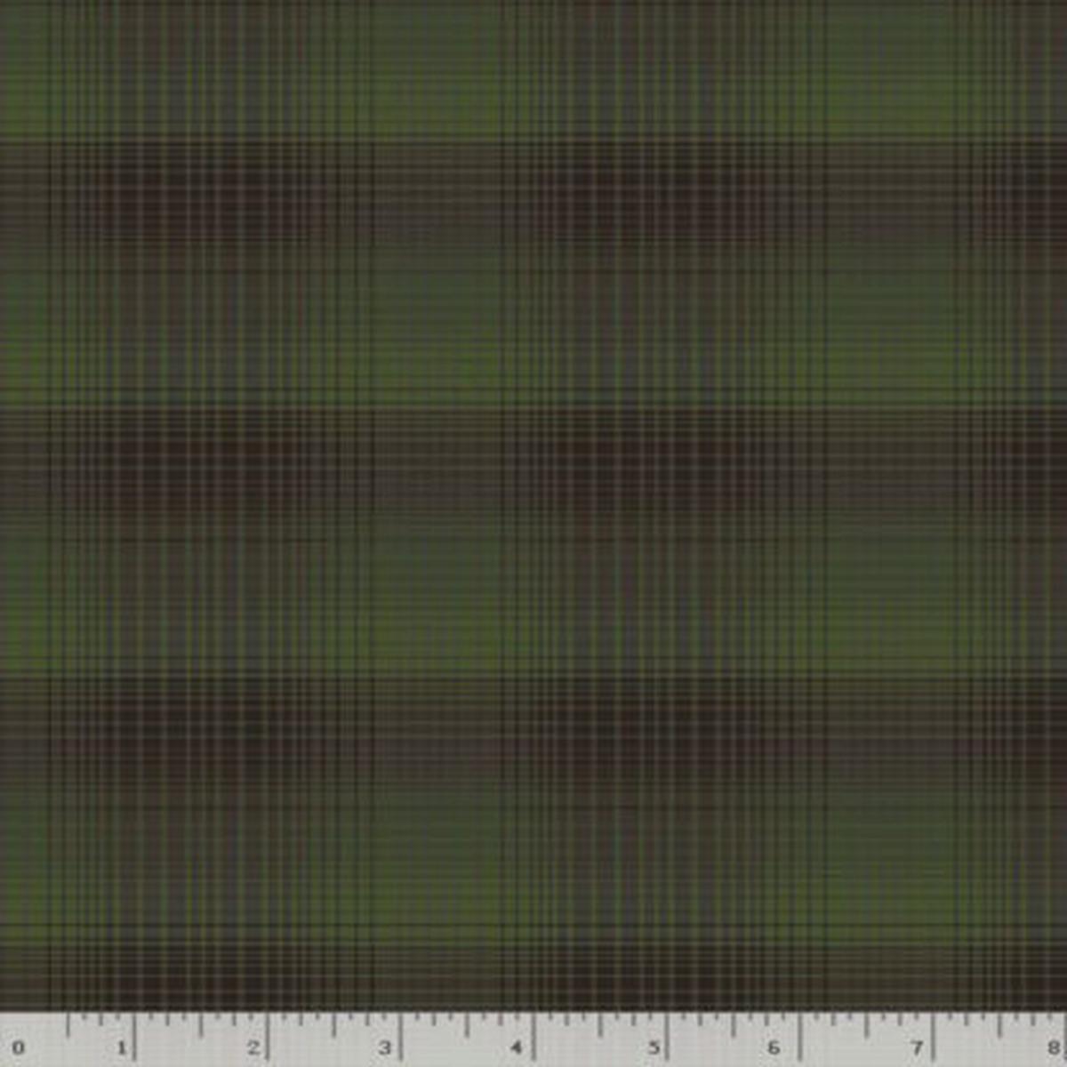 100% Wool Lanacot Textures Basic Plaid R0481108-GRN Green Katie Solberg Marcus Fabrics