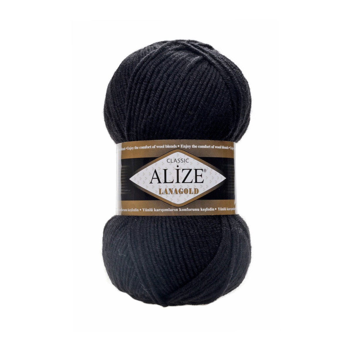 Alize Lanagold Classic Wool Yarn, Black - 60