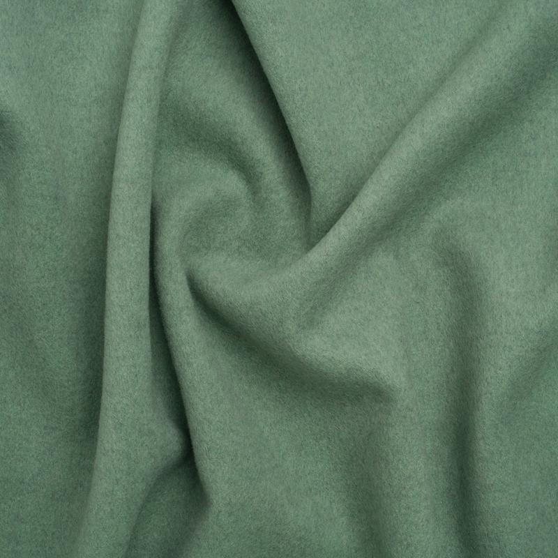 Brushed Wool Blend Coating - Dark Mint - Deadstock