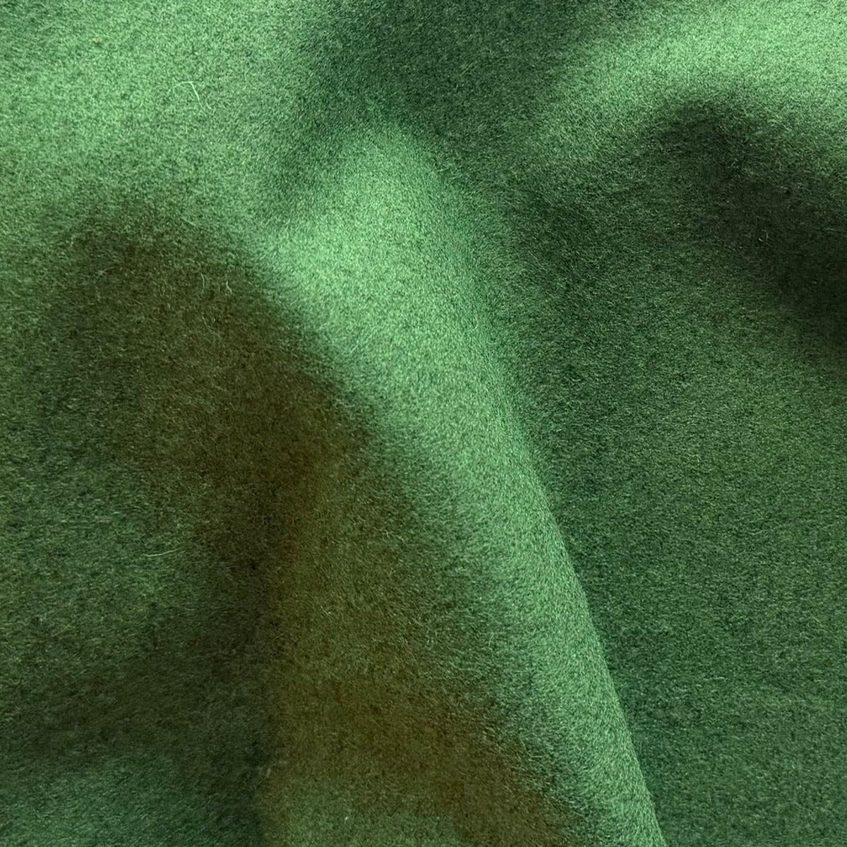 Lush Fern Green Wool Blend Melton Coating (Made in Italy)