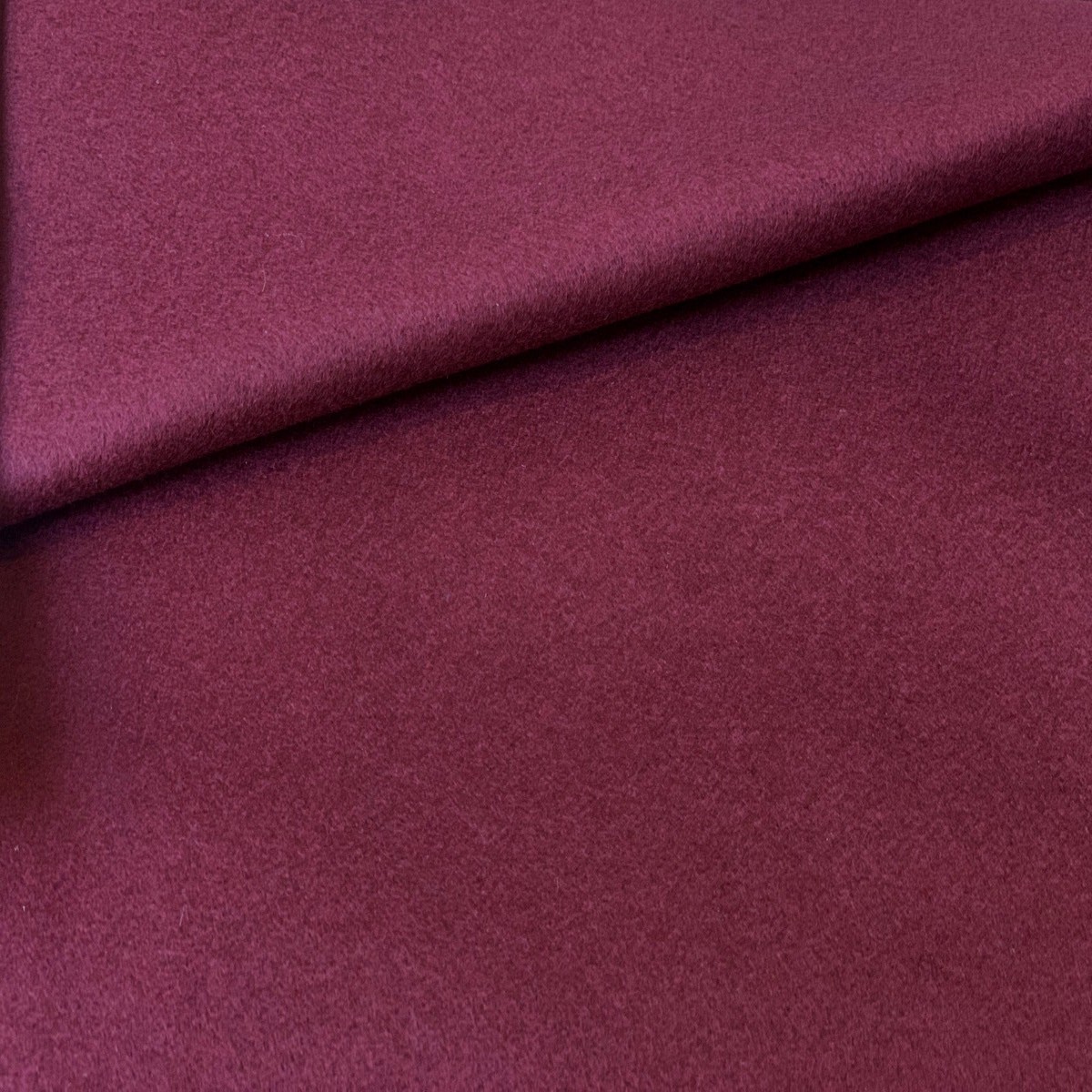 Maroon Wool Melton Coating (Made in Italy)