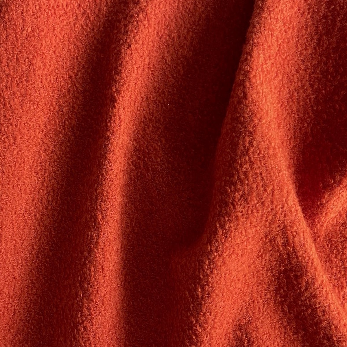 Mid-Weight Pumpkin Spice Plush Wool Blend Boucl