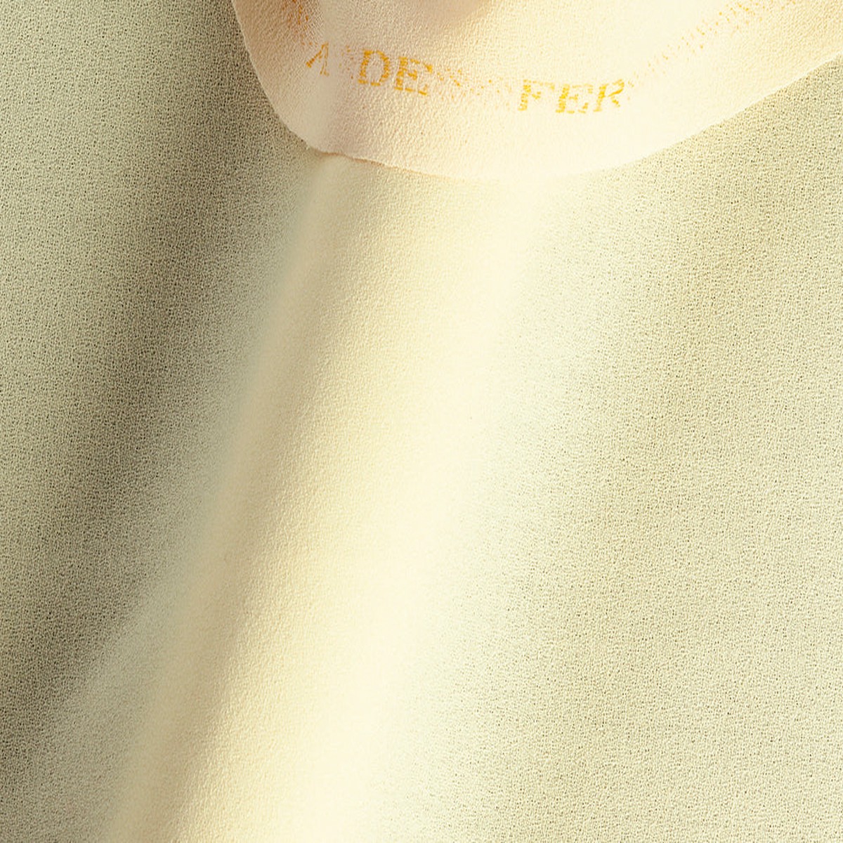Selvedged Pale Maize Yellow Finest Wool Crepe (Made in Italy)