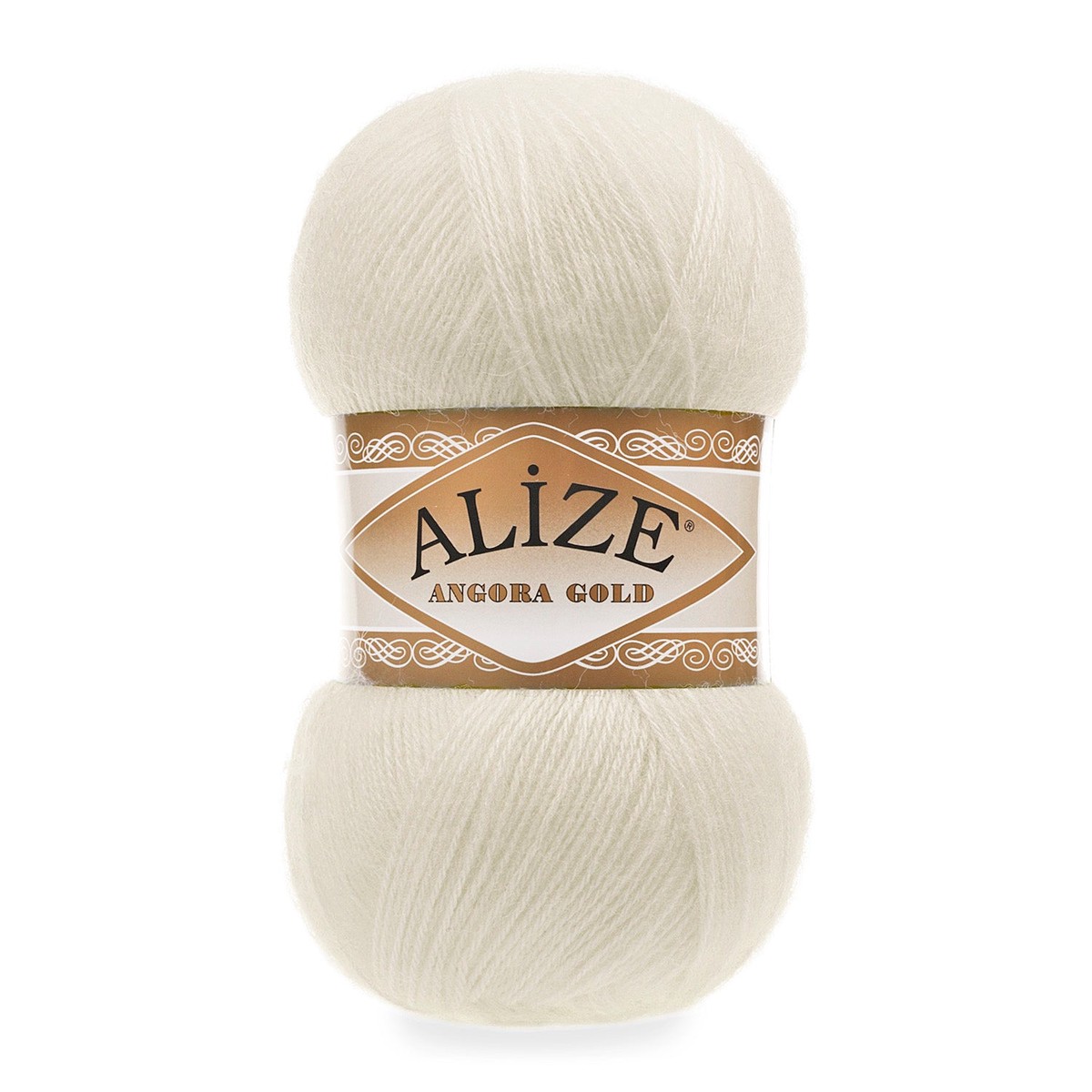 Alize Angora Gold Knitting Wool Yarn, Cream - 01