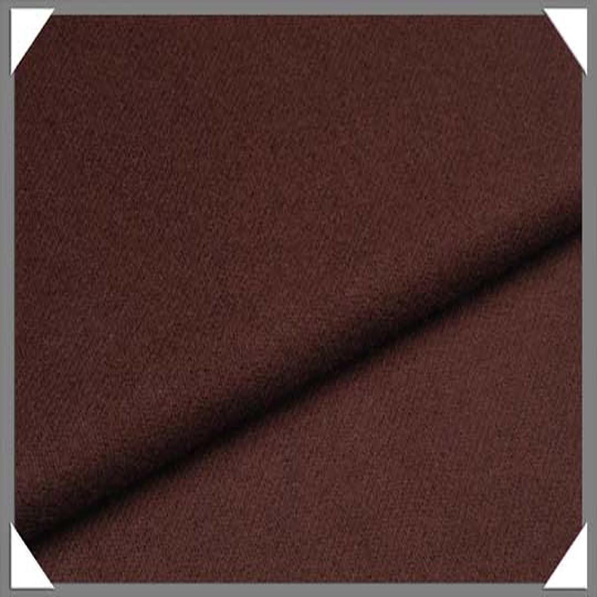 Brown Wool Flannel Wool Flannel Fabric - Dark Brown, 58/60" Wide