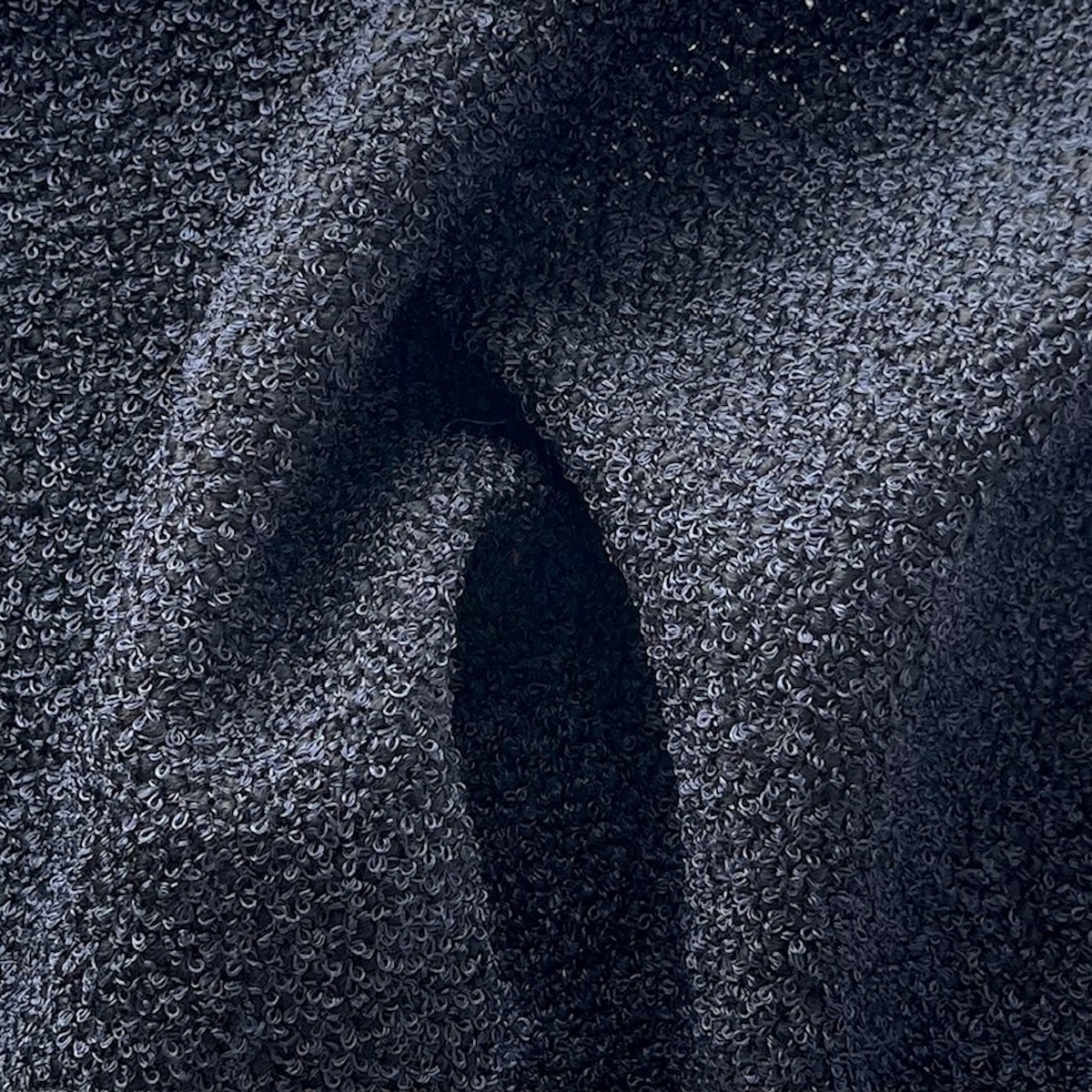 Couture Airy Midnight Navy & Onyx Wool Blend Boucl (Made in Italy)