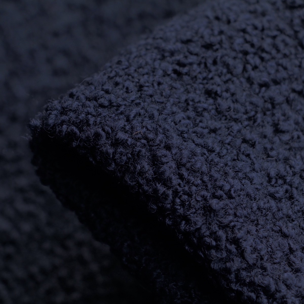 Curly Navy Boucle