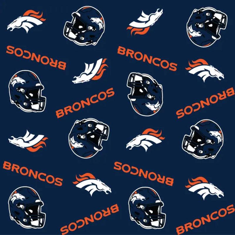 Denver Broncos NFL Football Logo Fabric Traditions Polyester Fleece Fabric NFL-6278-D