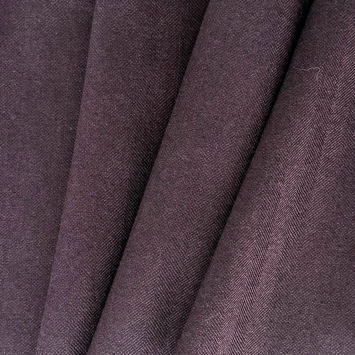 Guabello Navy & Mauve Virgin Wool Herringbone (Made in Italy)
