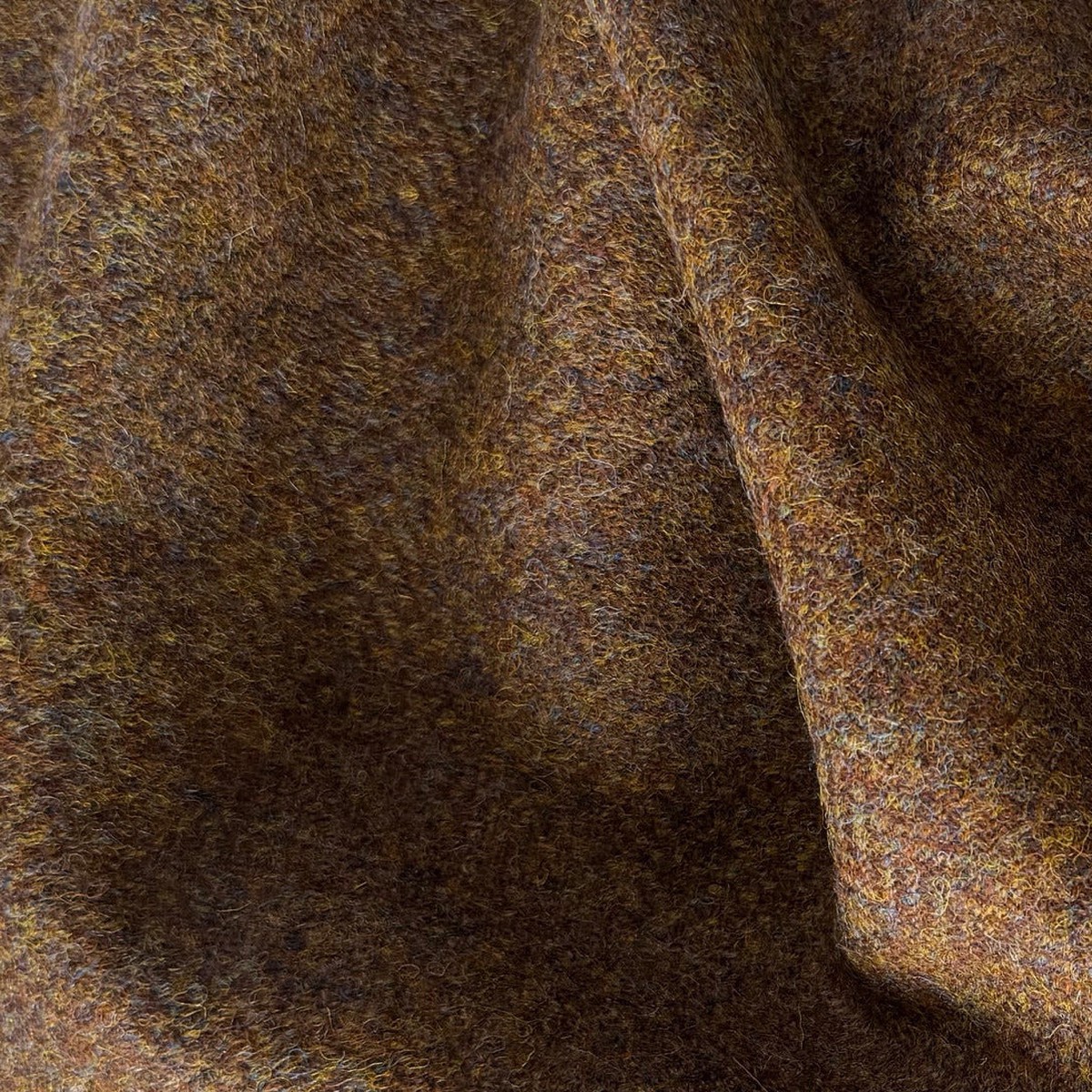 Russet Understated Herringbone Wool Tweed (Made in Ireland)