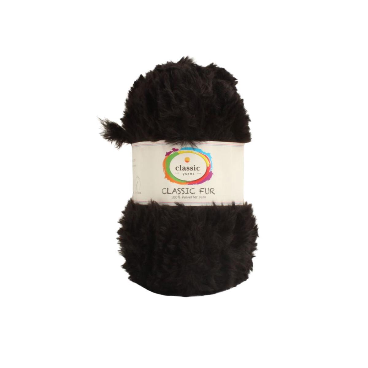 WOOL CLASSIC FUR PLAIN 100G BLACK 16