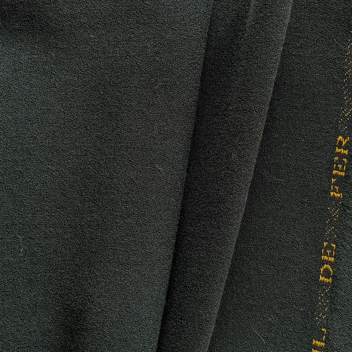 High-End Midnight Pine Selvedged Wool Crepe (Made in Italy)