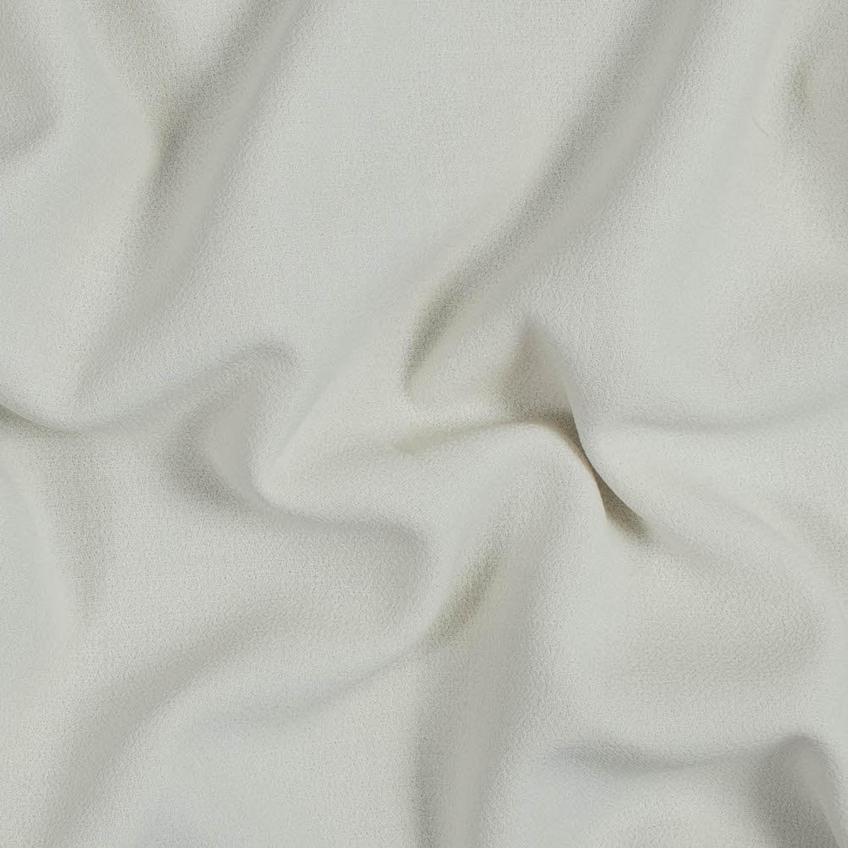 Italian Antique White Virgin Wool Double Crepe