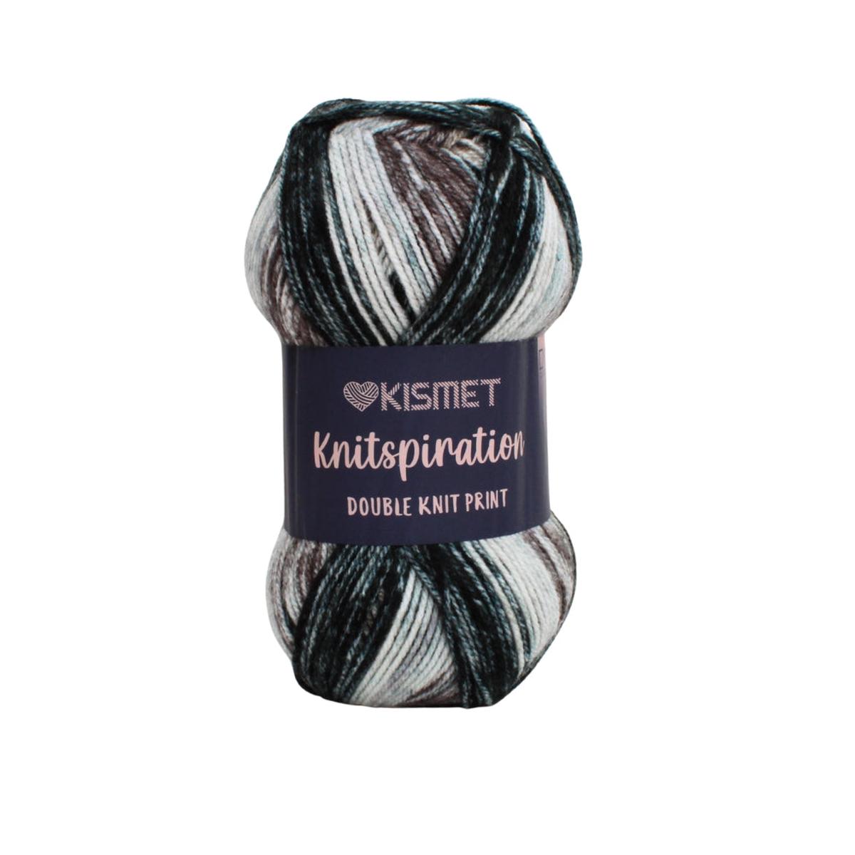 Knitspiration Double Knit Print 100g Grey A