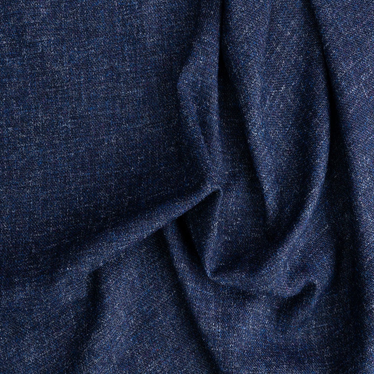 Ultramarine & Navy Virgin Wool Tweed (Made In Italy)