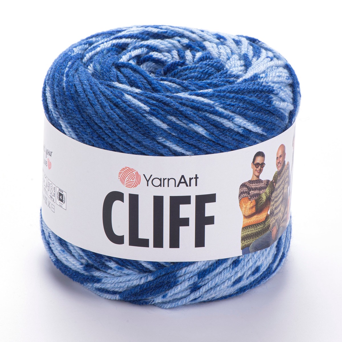 YarnArt Cliff Wool Blend 150 Gr Yarn, Variegated - 8306