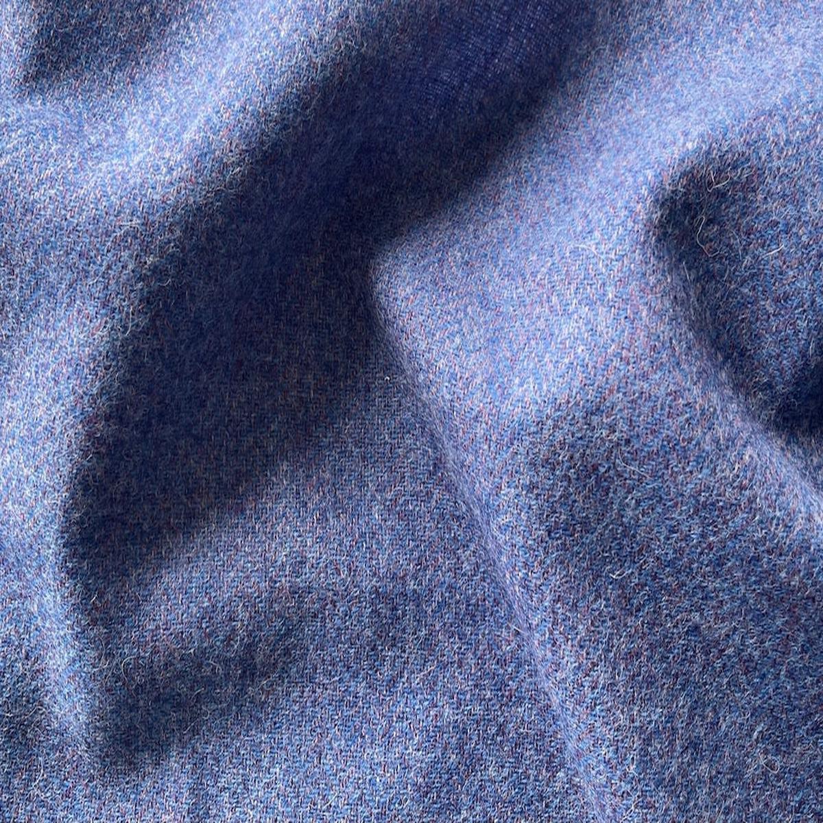 Lush Periwinkle & Lilac Herringbone Shetland Wool Tweed (Made in Ireland)