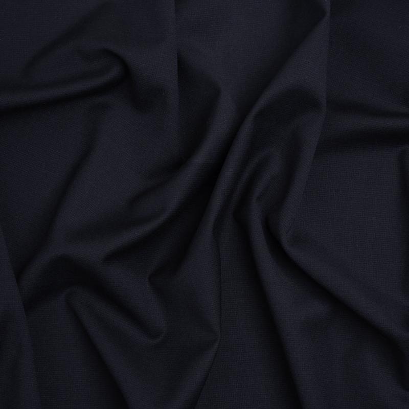 Stretch Creped Wool Suiting - Navy - Deadstock