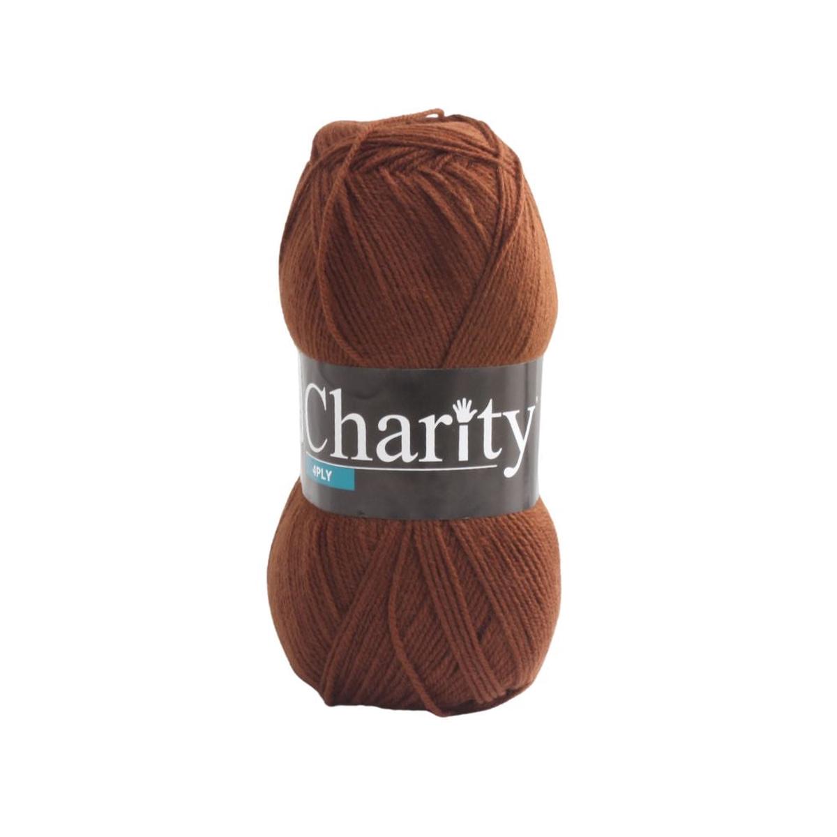 CHARITY 4PLY 100G MARRON