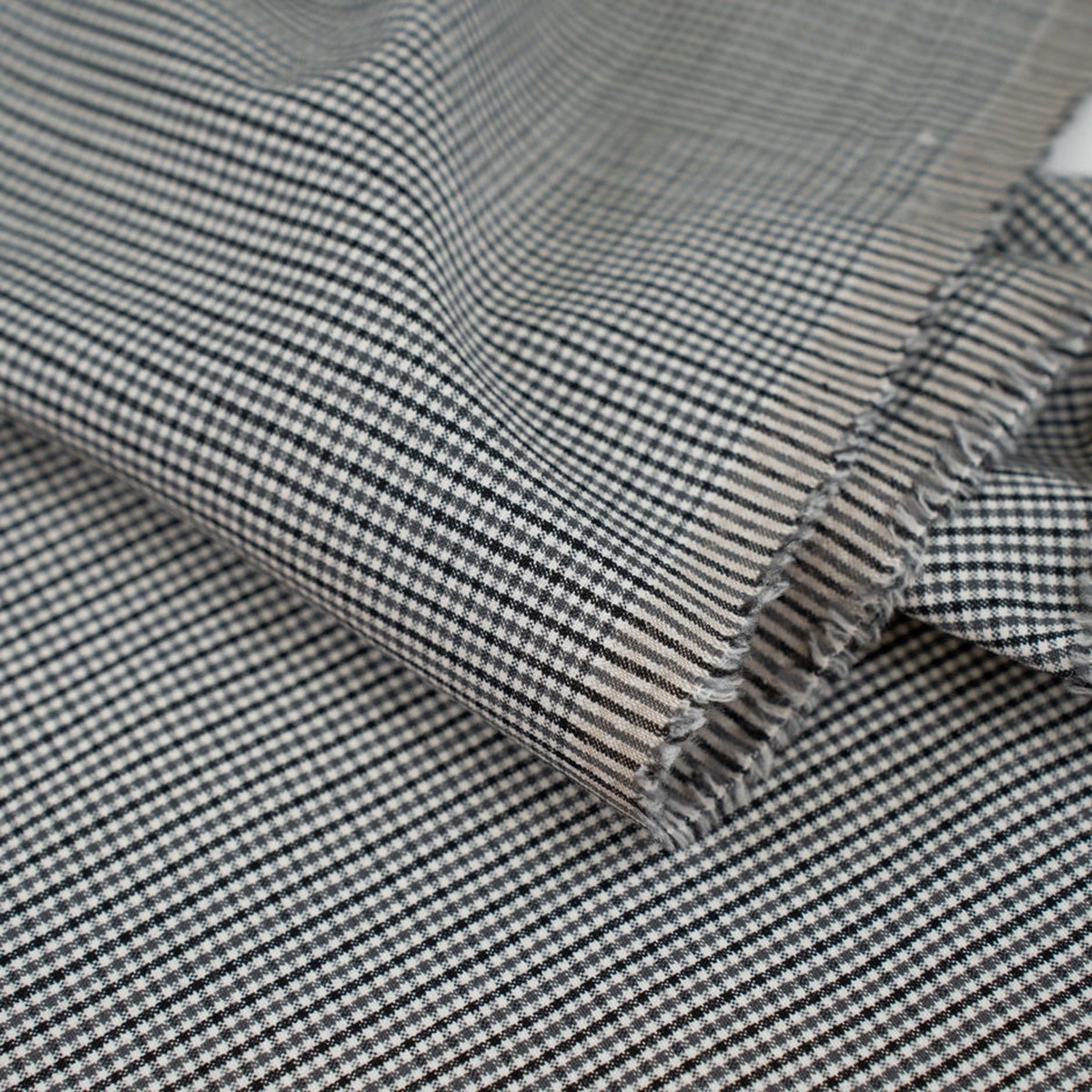 Gray Checked Wool