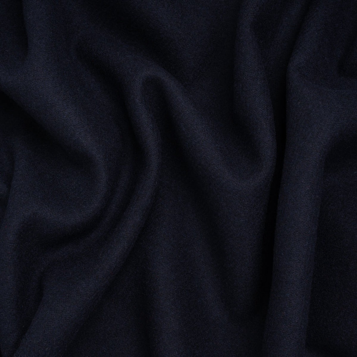 Recycled Brushed Wool Blend Twill Coating - Midnight Blue - Made in Italy - Maeve Collection