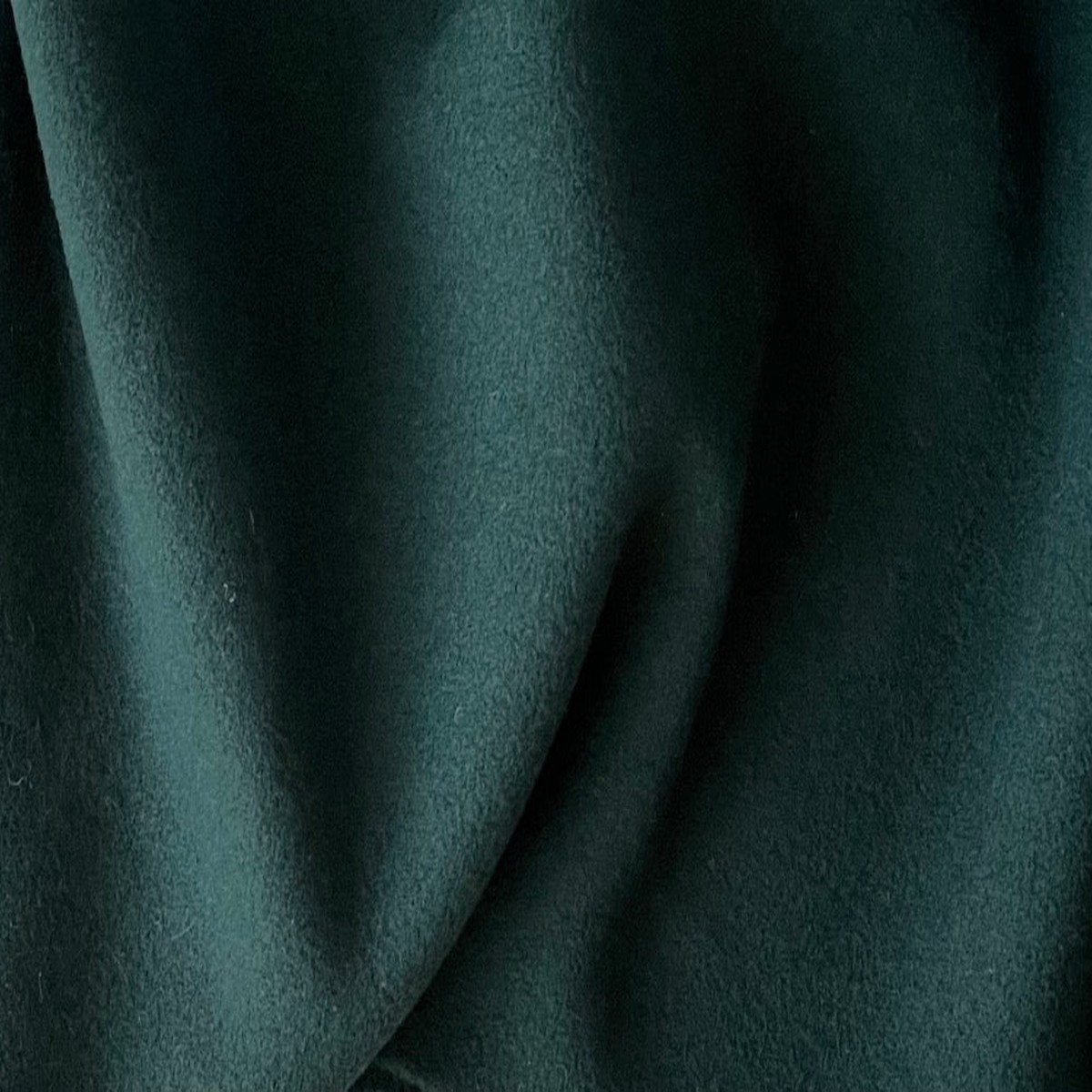 SaturatedSpruce Green Wool Melton Coating (Made in Italy)