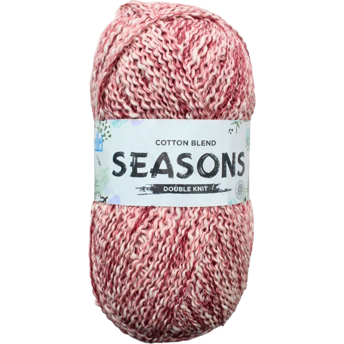 SEASONS COTTON BLEND DK 100G BERRY